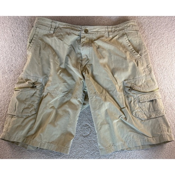 Kuhl Other - Kuhl Cargo Shorts Tan/Khaki Vintage‎ Patina Dye Tactical Hiking Gorpcore Size 38